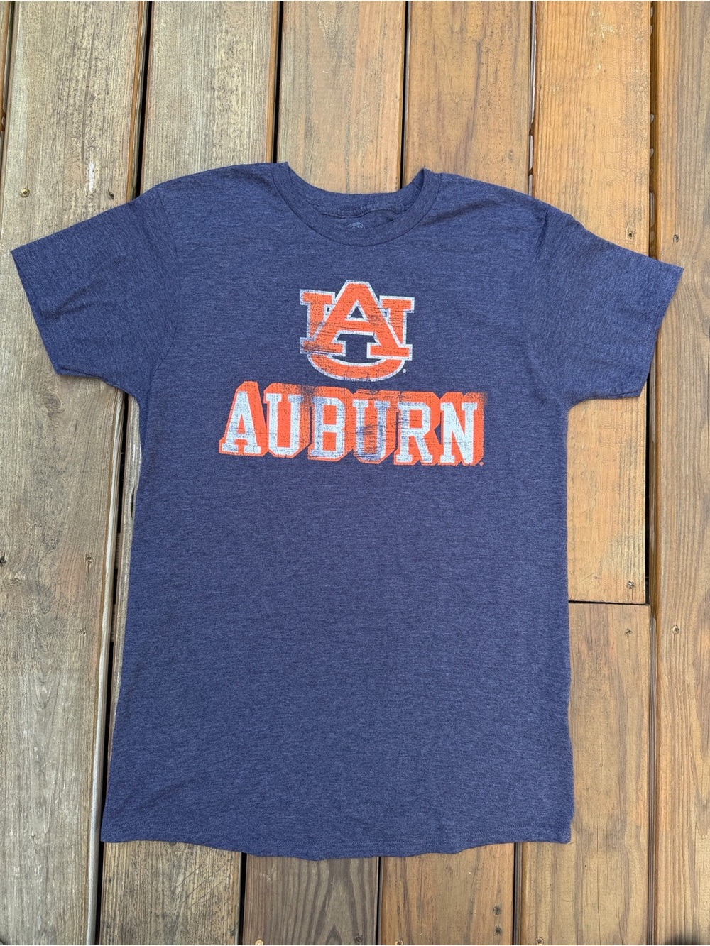 Rivalry Threads Navy Auburn Logo Short-Sleeve Tee Medium